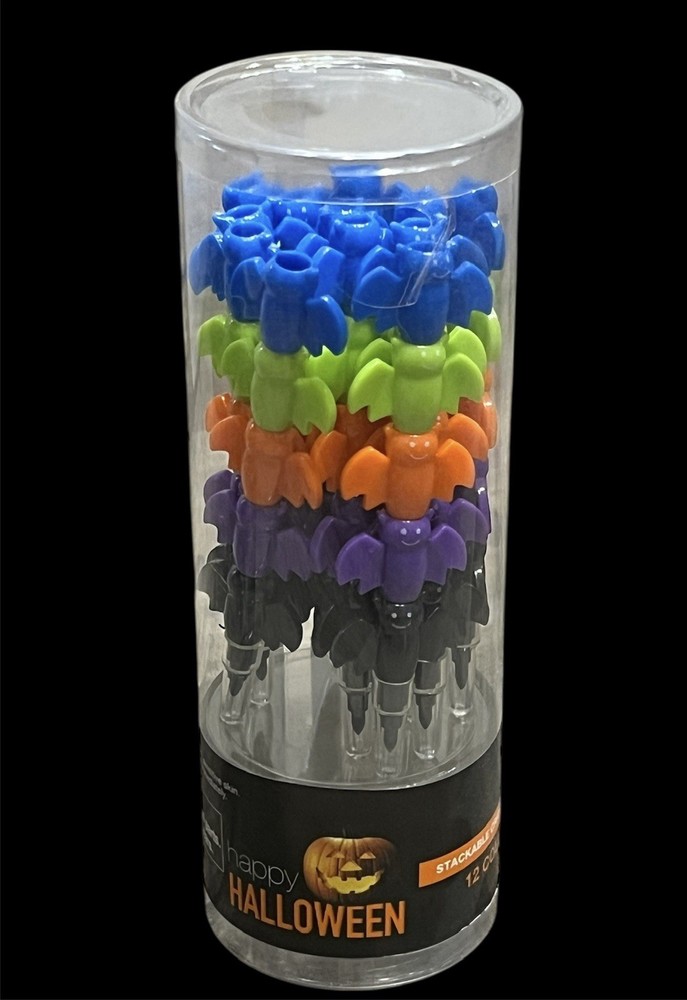 happy Halloween Stackable Crayons Bat Shaped 12 Count Free Shipping