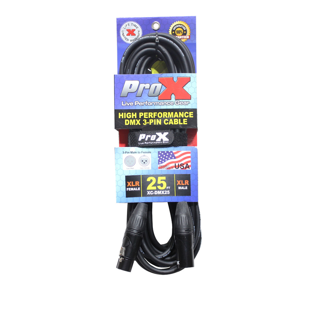 30 Prox 3 Pin DMX Cables High Performance 25 ft