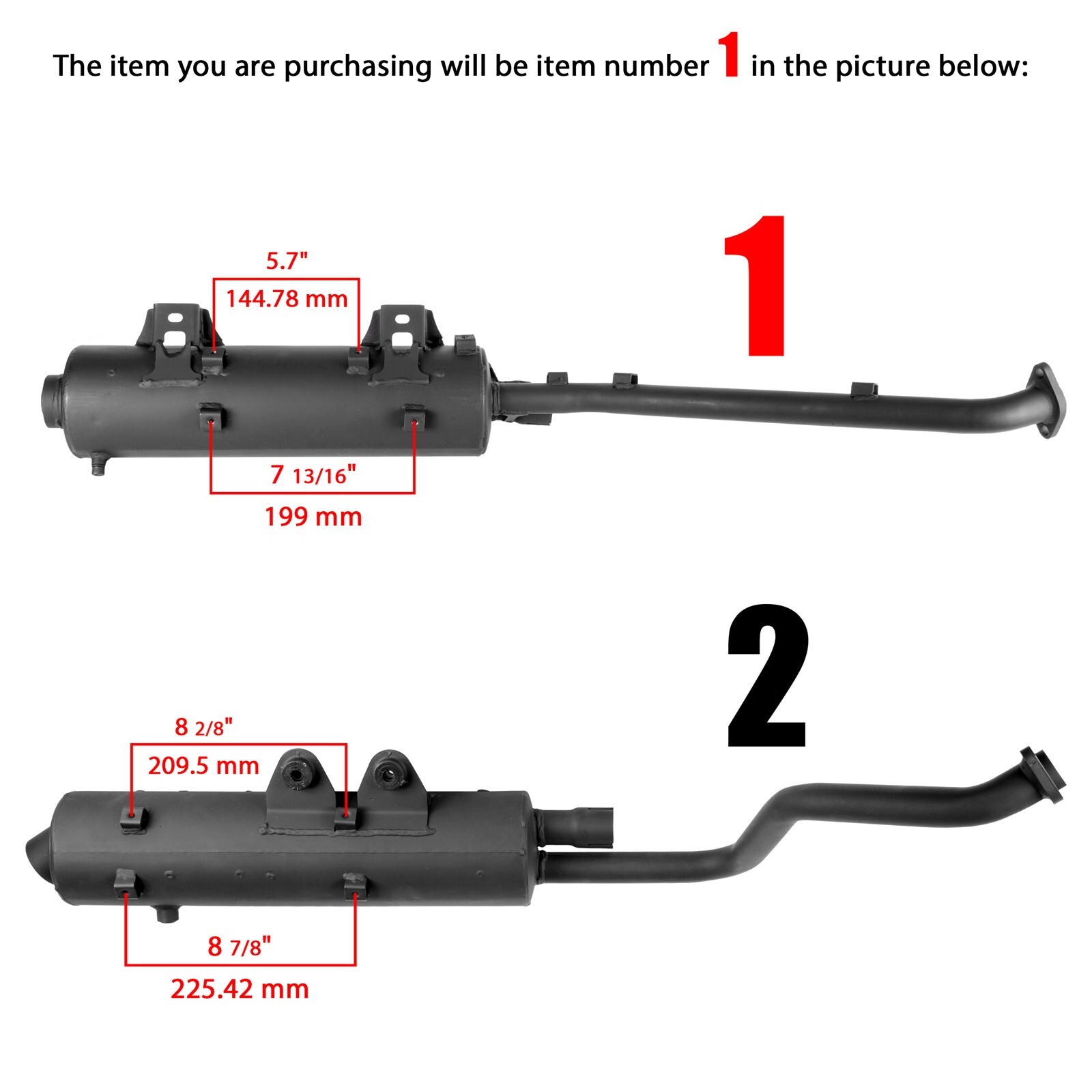 Exhaust Muffler & Pipe w/ Gaskets For Kawasaki Brute Force 750 KVF750 4x4 08-11