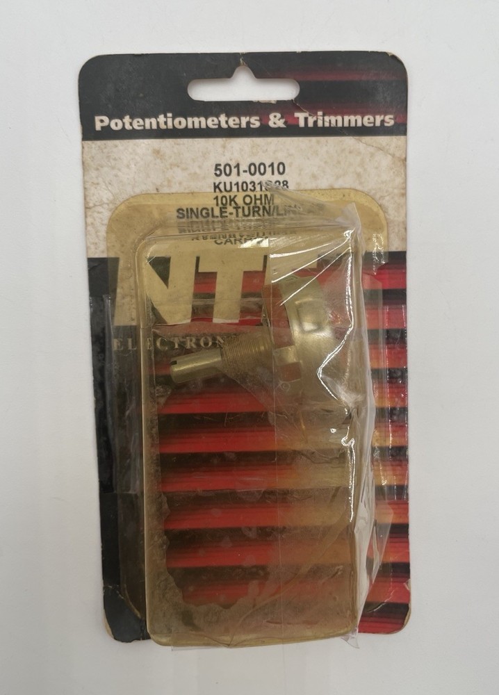 NOS NTE ELECTRONICS 501-0010 SINGLE-TURN/LINEAR POTENTIOMETER