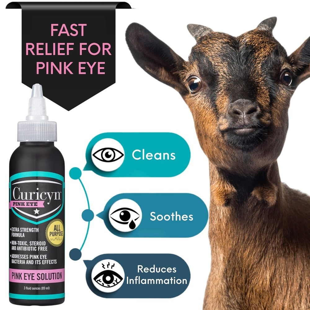 3oz Conjunctivitis Eye Drops - Extra Strength Solution for Pets & Livestock