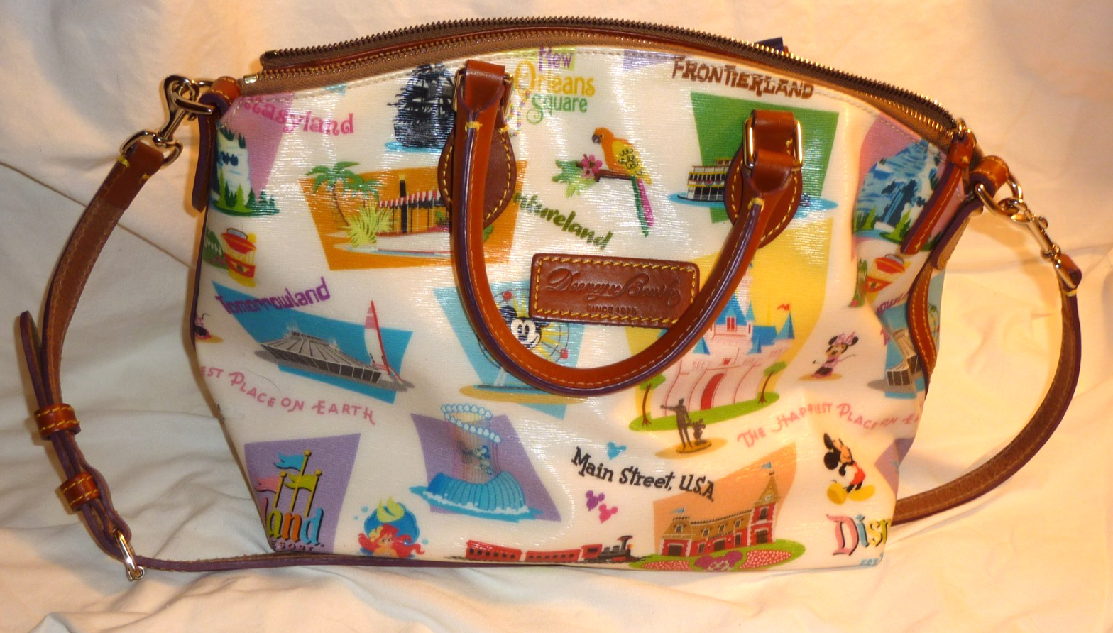 Disney Dooney & Bourke Disney World Retro Satchel Purse Bag Crossbody RARE NWT