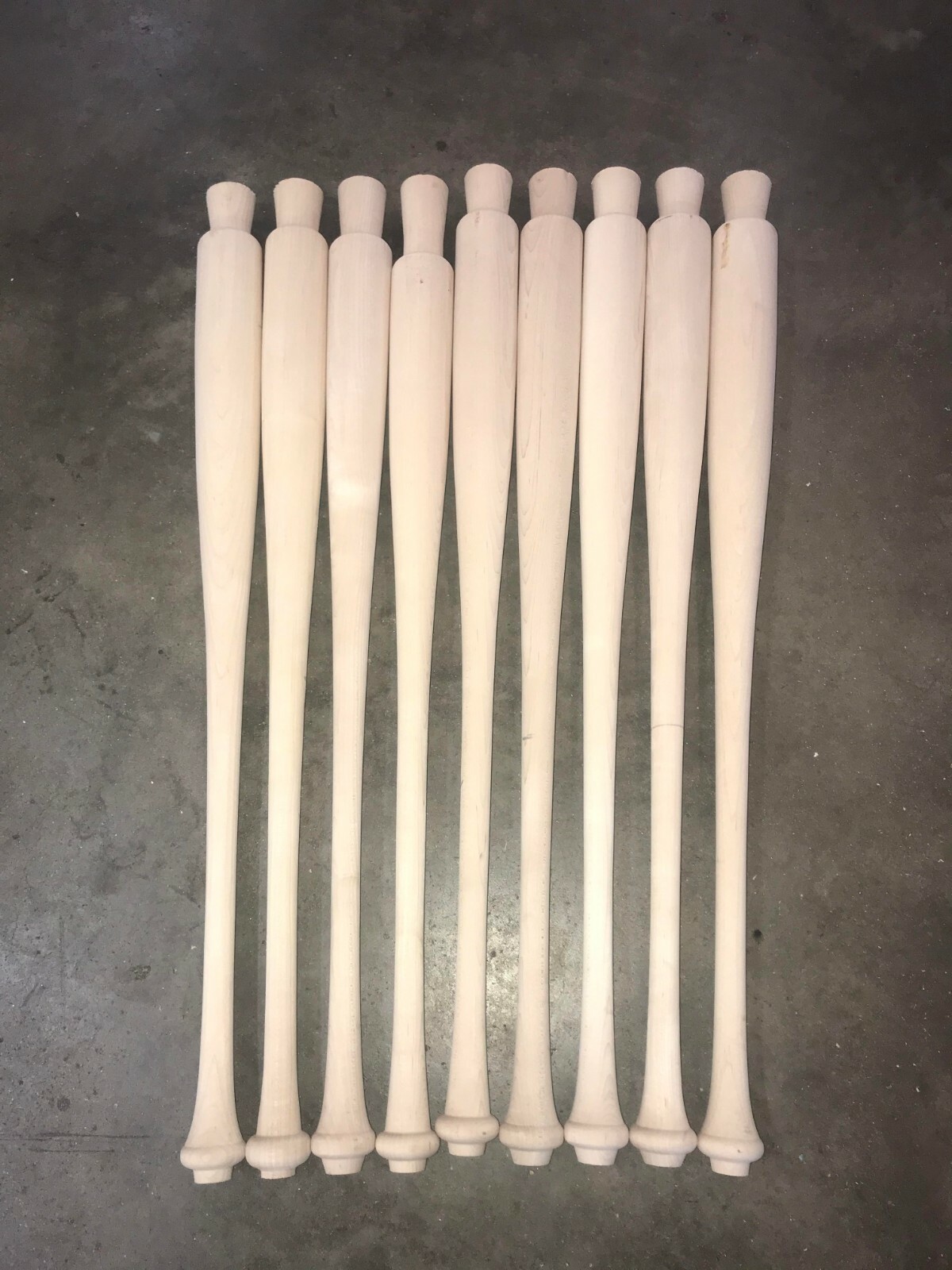 *Old Hickory Bat Co. Made* Unfinished Craft/Hobby Hard Maple Wood Baseball Bats