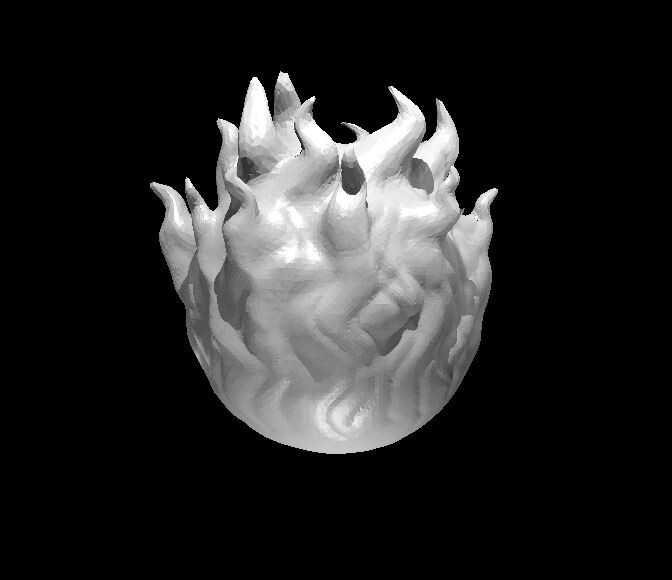 Flaming Sphere Spell Effect 28mm Scale DND D&D Tabletop Mini