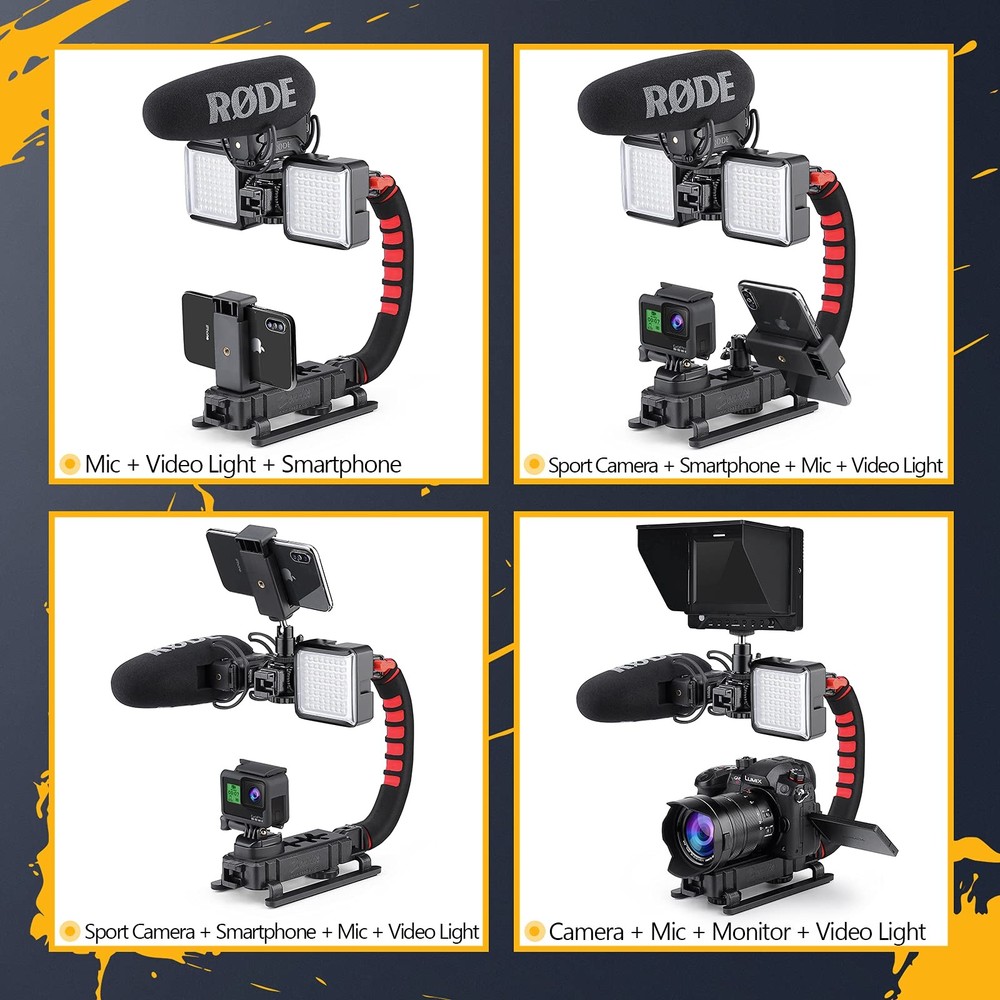 Smartphone Stabilizer, Handle Grip Handheld Video Rig, Compatibility with All...