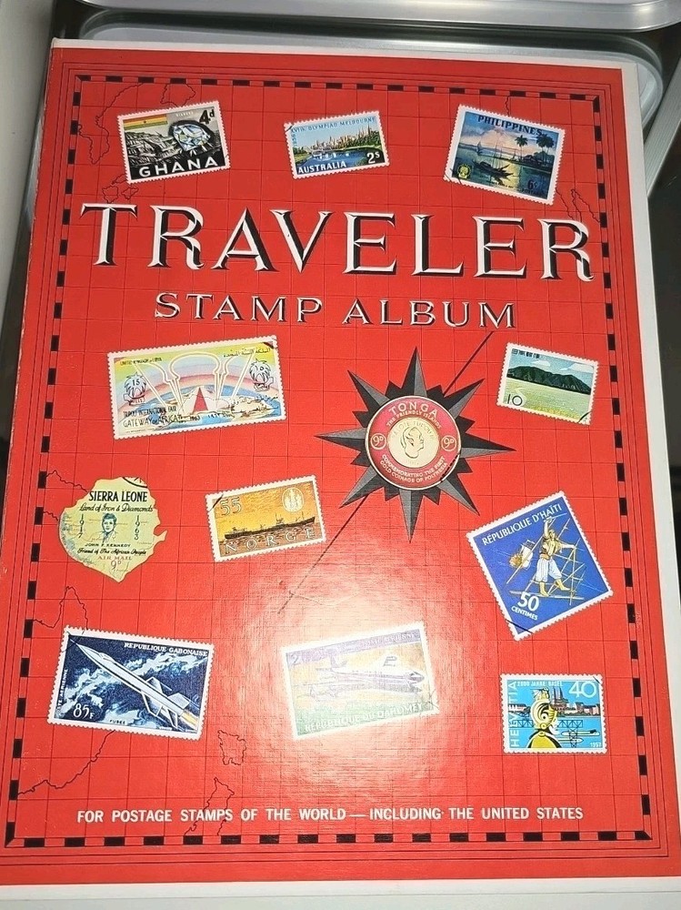 Harris & Co 1980 Traveler Stamp Album Hardcover Vintage No Stamps