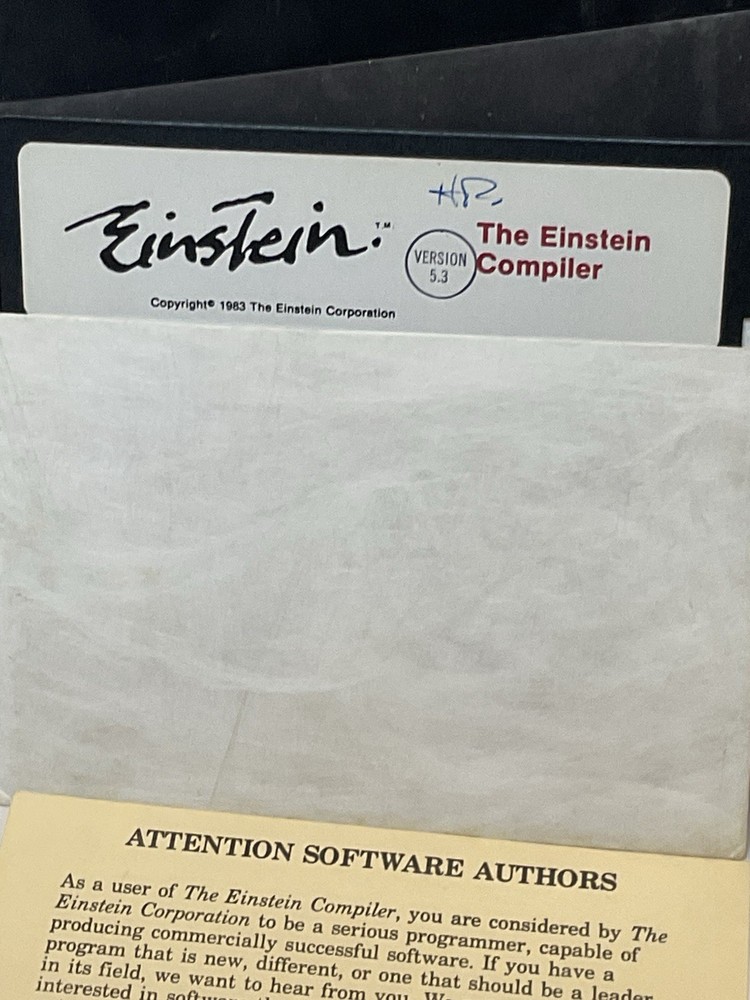 Vintage Apple II IIe IIc Software Einstein The Compiler