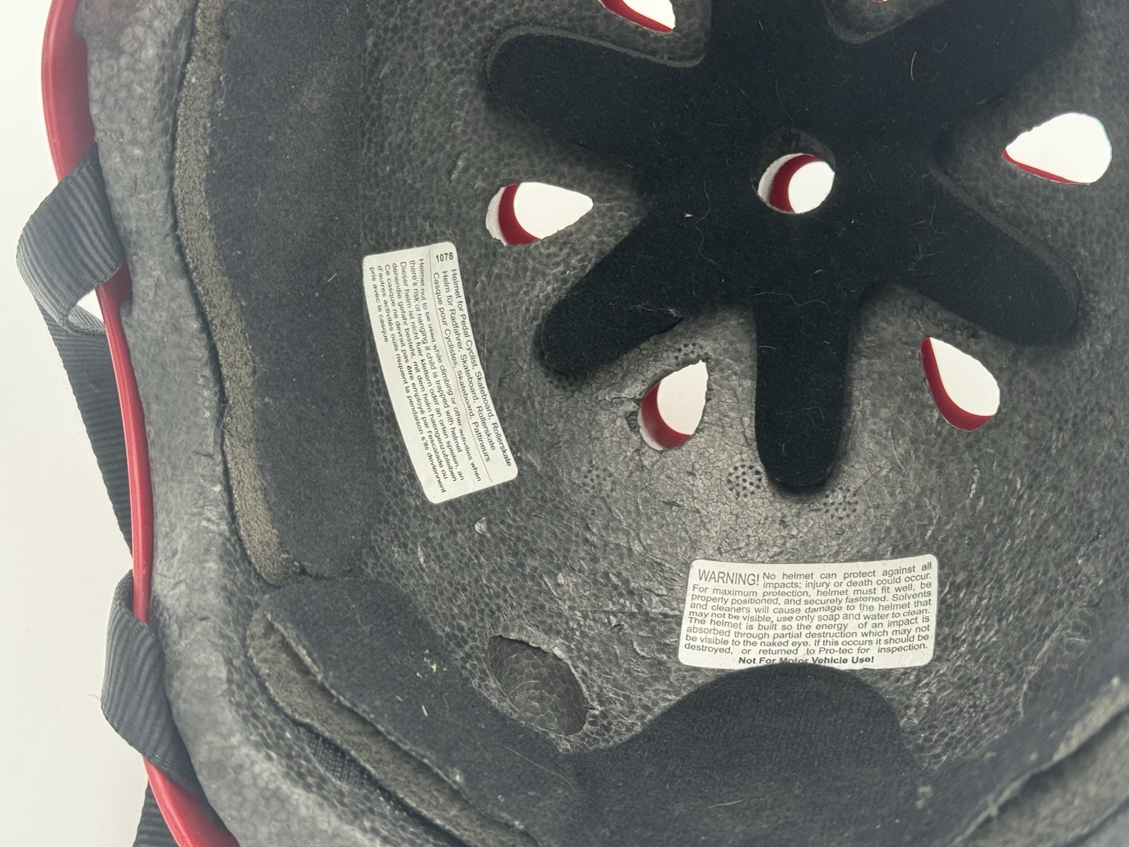 Pro-Tec "The Classic" Skate Red Skateboard Helmet Old School Size S/M 53-56 cm