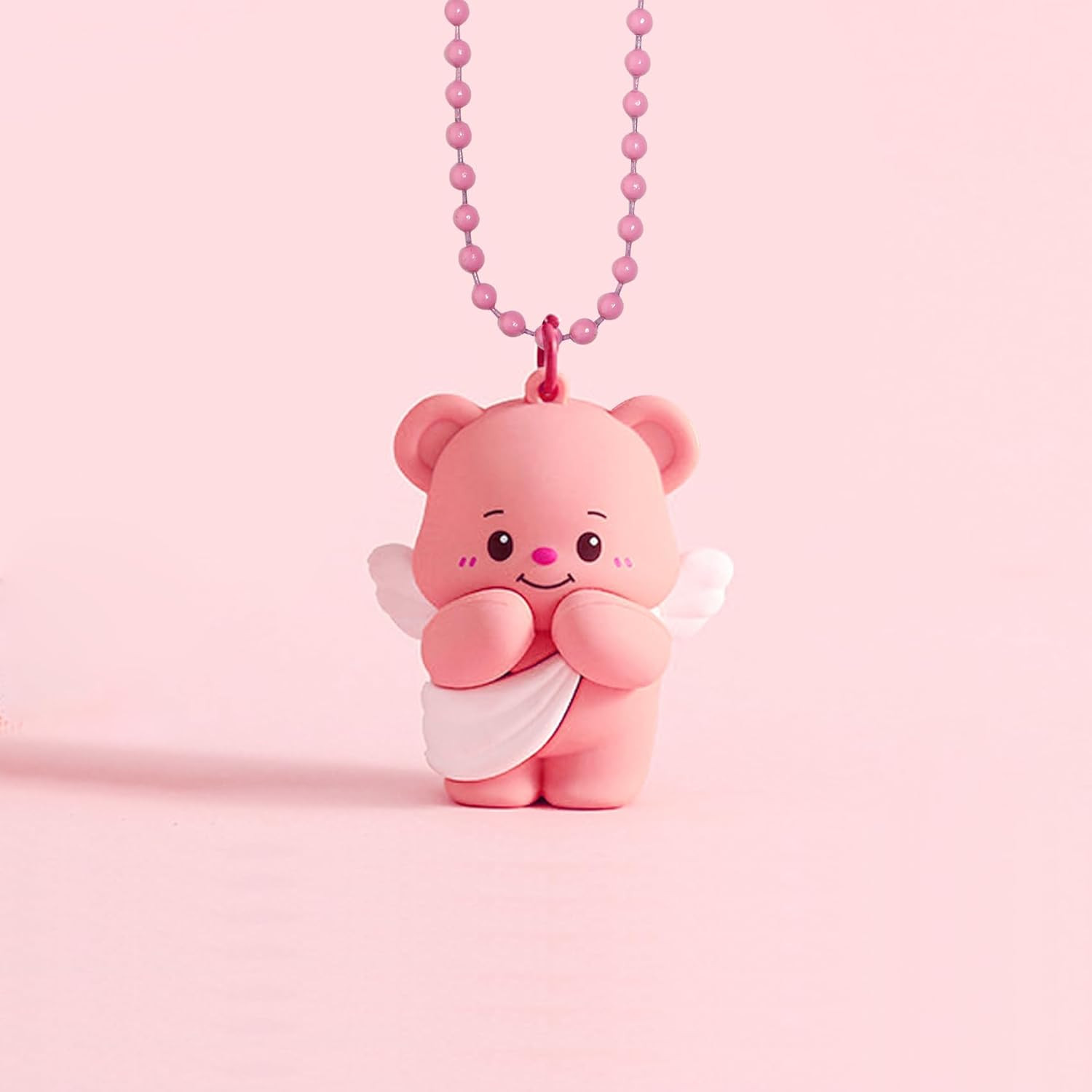 100Pcs Ball Beads Chain Bulk,Mixed Color Keychain Rings Metal Chain,4 Inch Dog T