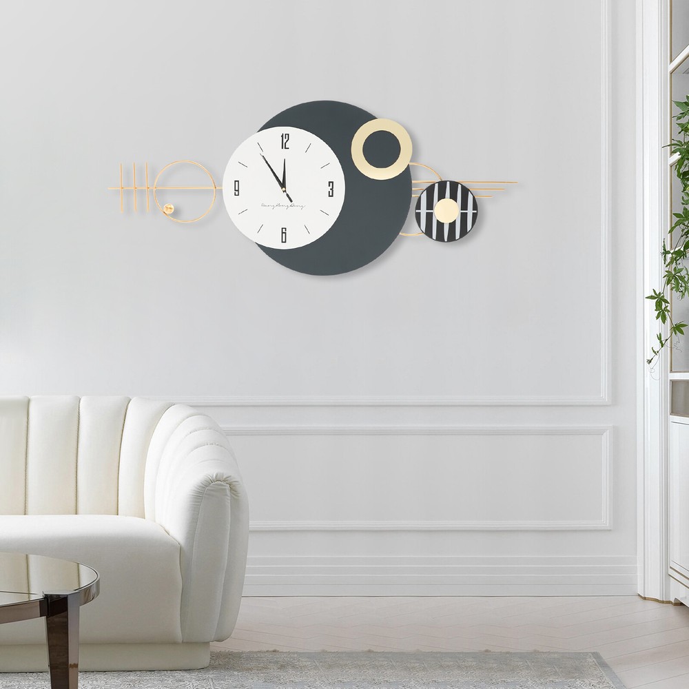 Modern Decorative Wall Clock - Silent Sweep, Elegant Metal Design