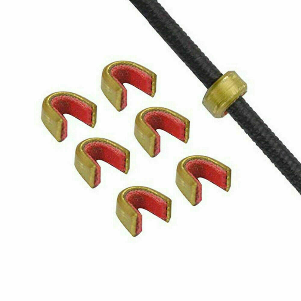 12X Archery Bow String Nocking Points Strings Nock Sets Brass Buckle Clip Knock