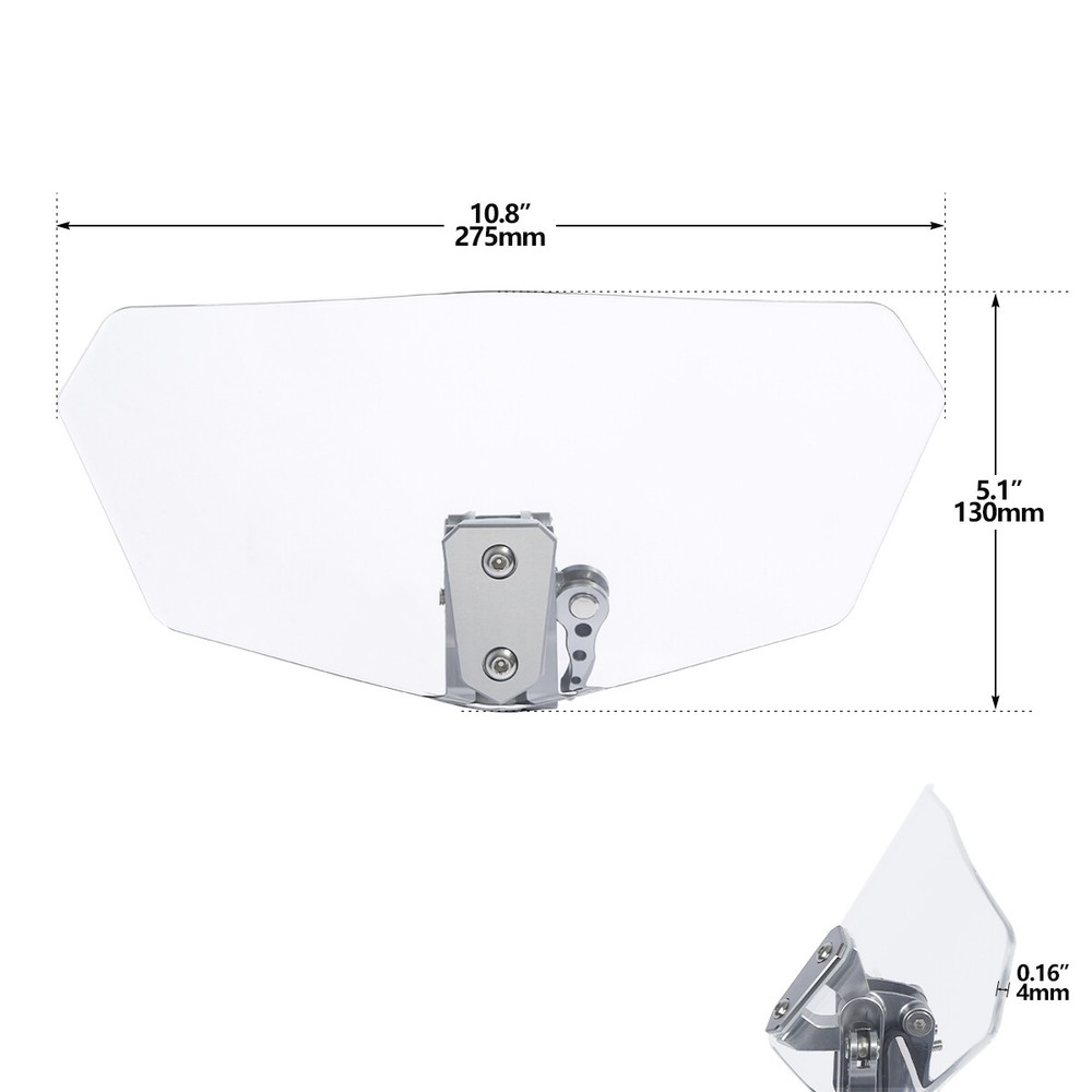 Universal Motorcycle Windshield Extension Spoiler Deflector For Harley Touring