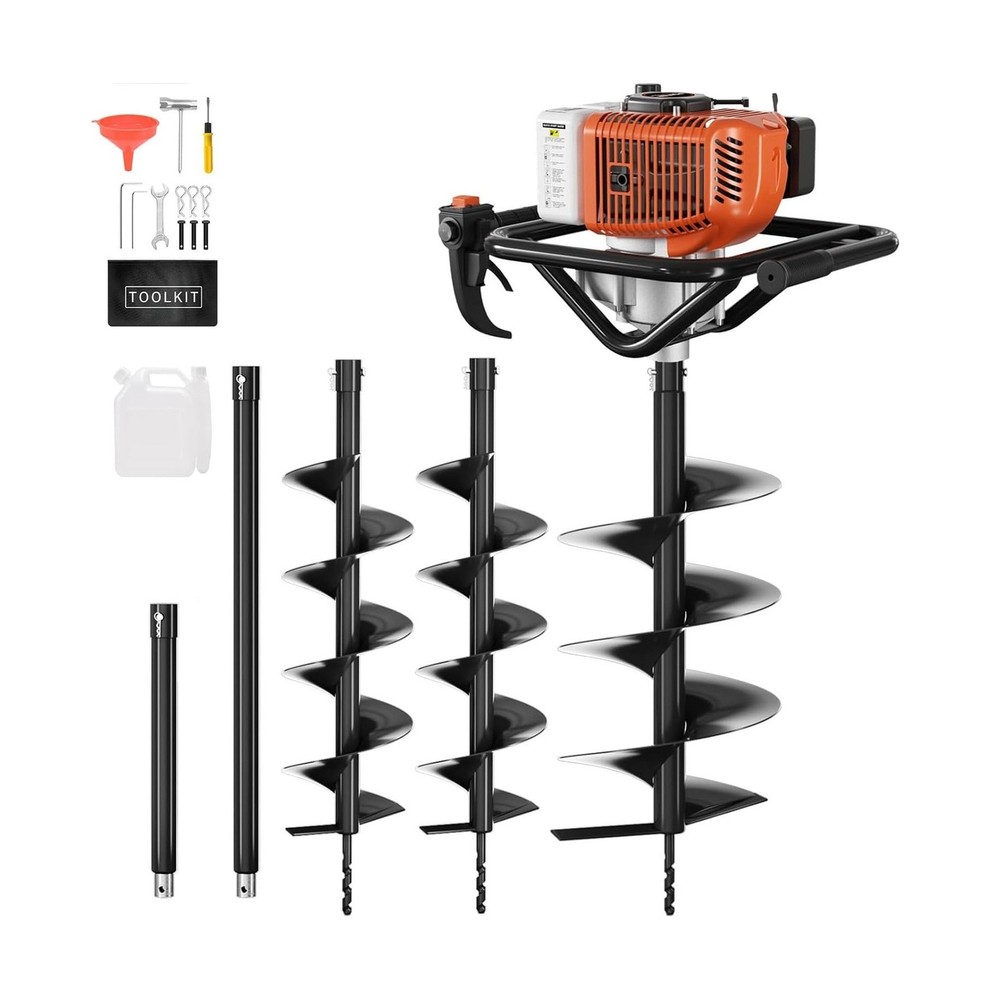 Post Hole Digger, 72cc Auger Post Hole Digger, Gas Powered Earth Digger with ...