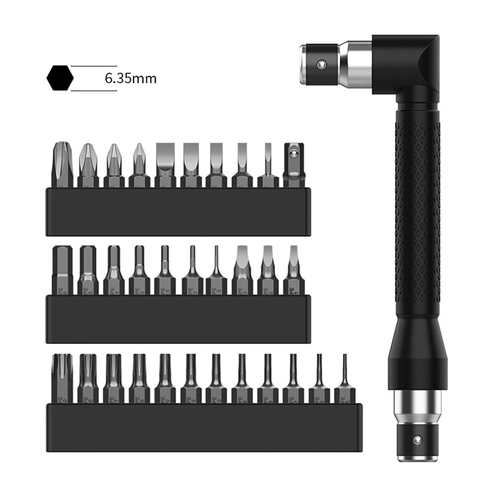 1/4" Screwdriver Bits Kit Angle L-Shape Socket Wrench / Ratchet Screwdriver Set