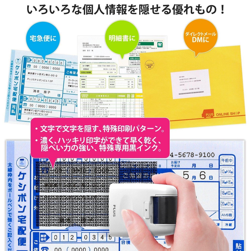 PLUS Kespon Guard Your Id Roller Stamp White