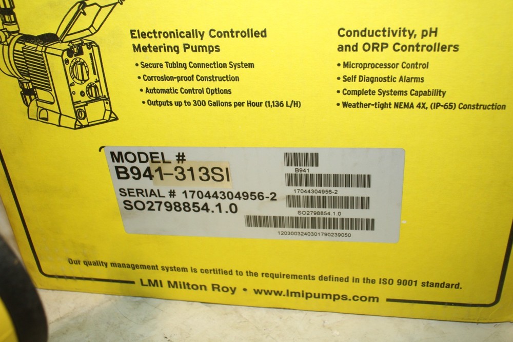 LMI Milton Roy Microprocessor Dosing Pump B941-313SI