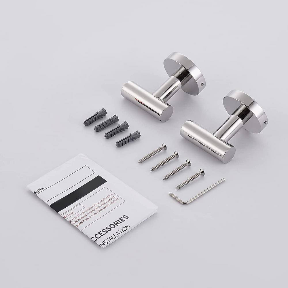 3 -Piece Bath Hardware Set with Mounting Hardware in Polished Chrome