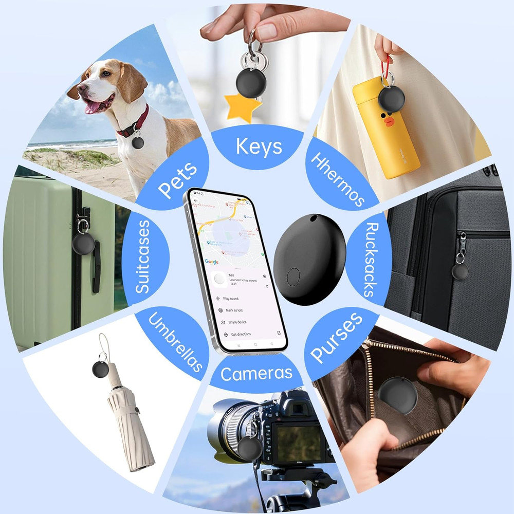 Bluetooth Tracker Android - 2 Pack, Item Finders Locators Work with Google Find