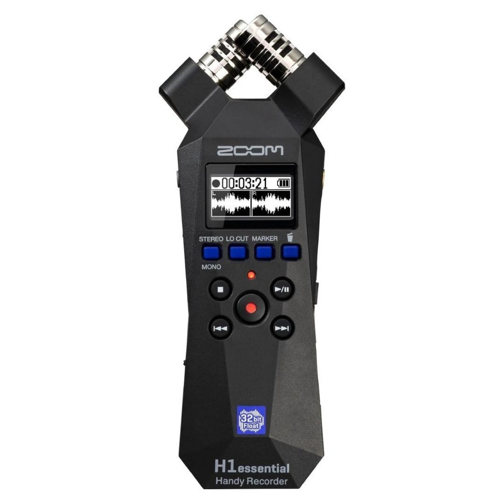 Zoom H1essential Stereo Handy Recorder with 32-Bit Float and Accessibility