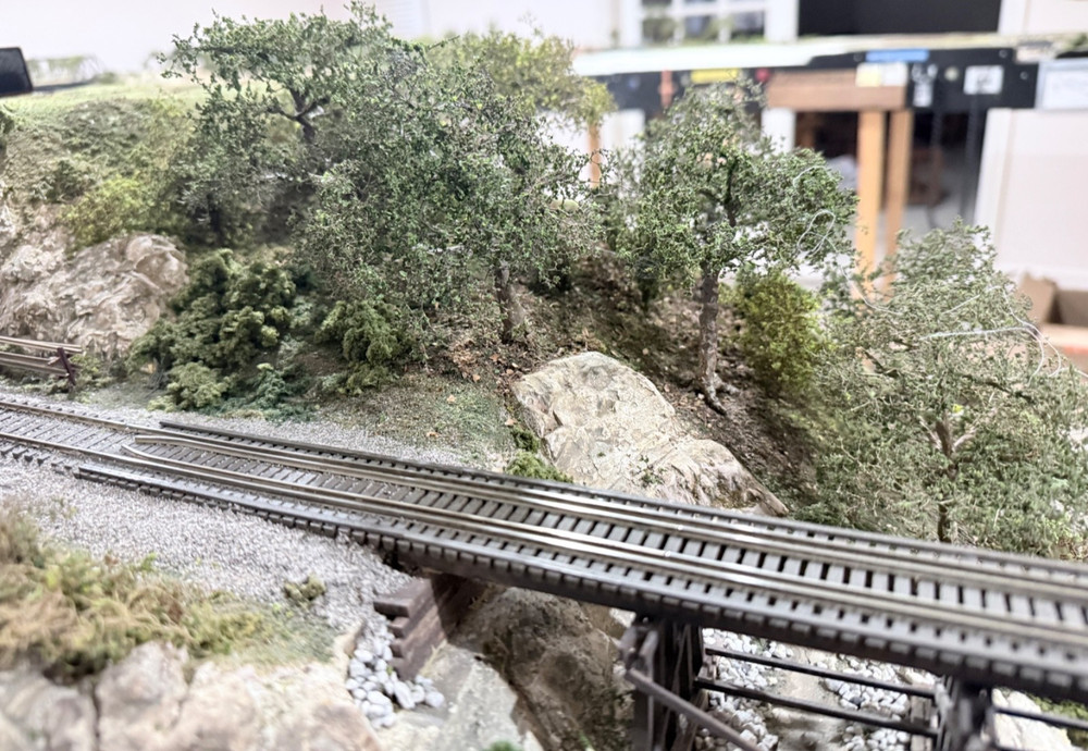 Two Model Railroad Scenery Diorama & Foreground Quality Trees
