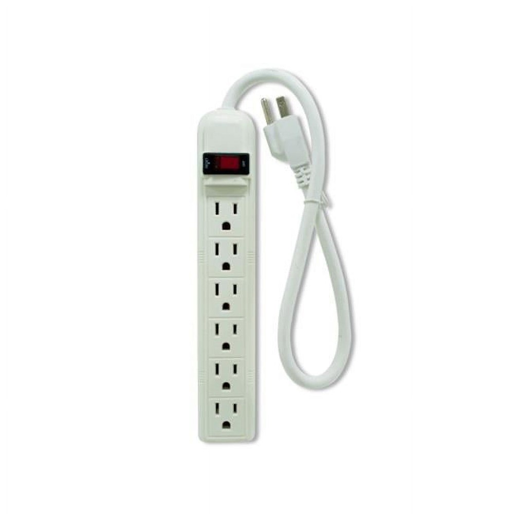 6 Outlet Power Strip Surge Protector Multi Socket Extension Cord