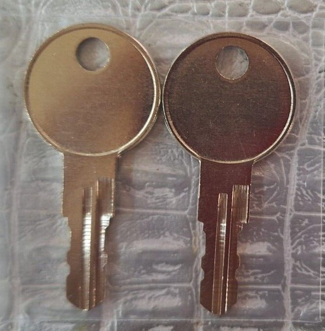 A00-A24 Two keys for YUKON Tool Box HARBOR FREIGHT Toolbox Key cut to code.