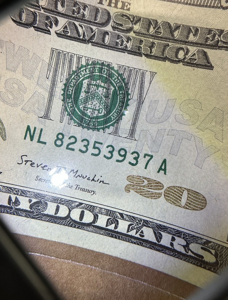 $20 BILL INK SMEARS ERROR RARE