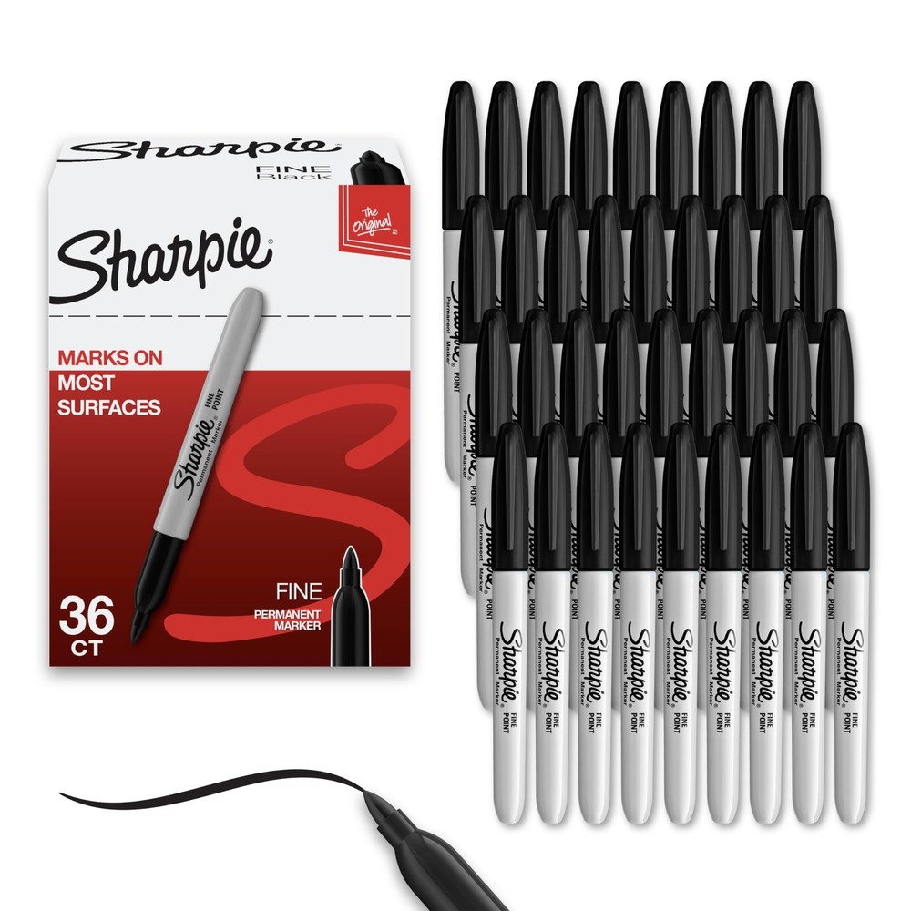 Sharpie Permanent Markers Bulk Set Fine Tip Markers Set Markers For Plastic M...
