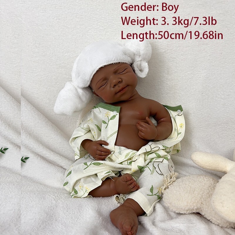 19.68'' solid silicone doll silicone reborn doll silicone boy doll toys gifts