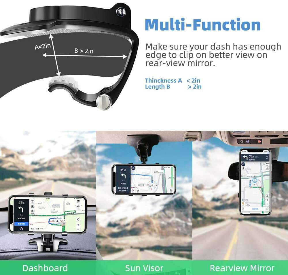 Universal 360° Car Phone Mount Holder For Cell Phone Samsung Galaxy iPhone