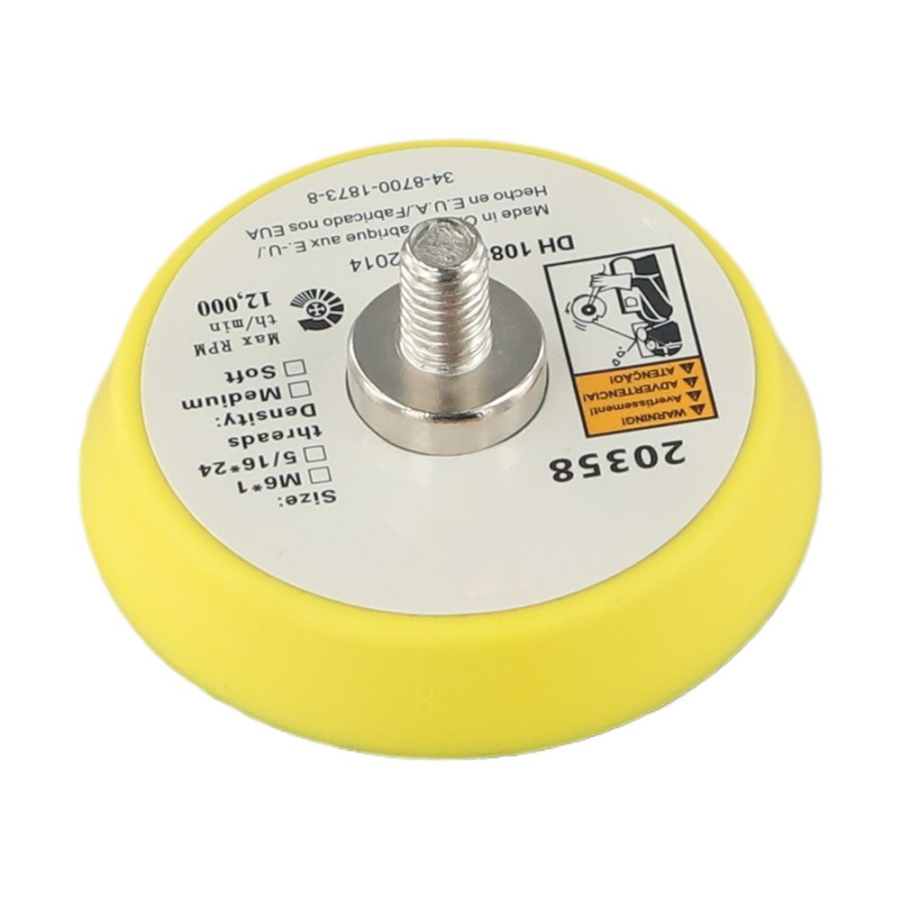 2/3/5 In Polishing Sanding Discs Backing Pad Hook& Loop For Pneumatic Sander