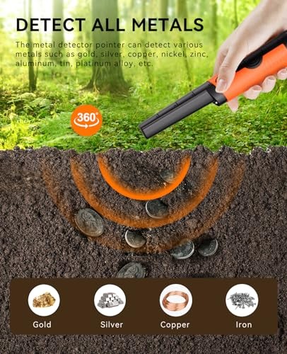 Metal Detector Pinpointer for Adults & Kids - Waterproof Handheld Pin Pointer