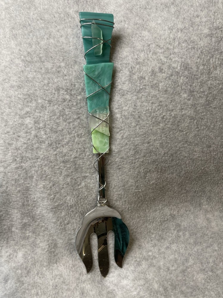 Handcrafted Stainless Sea Glass Serving Fork