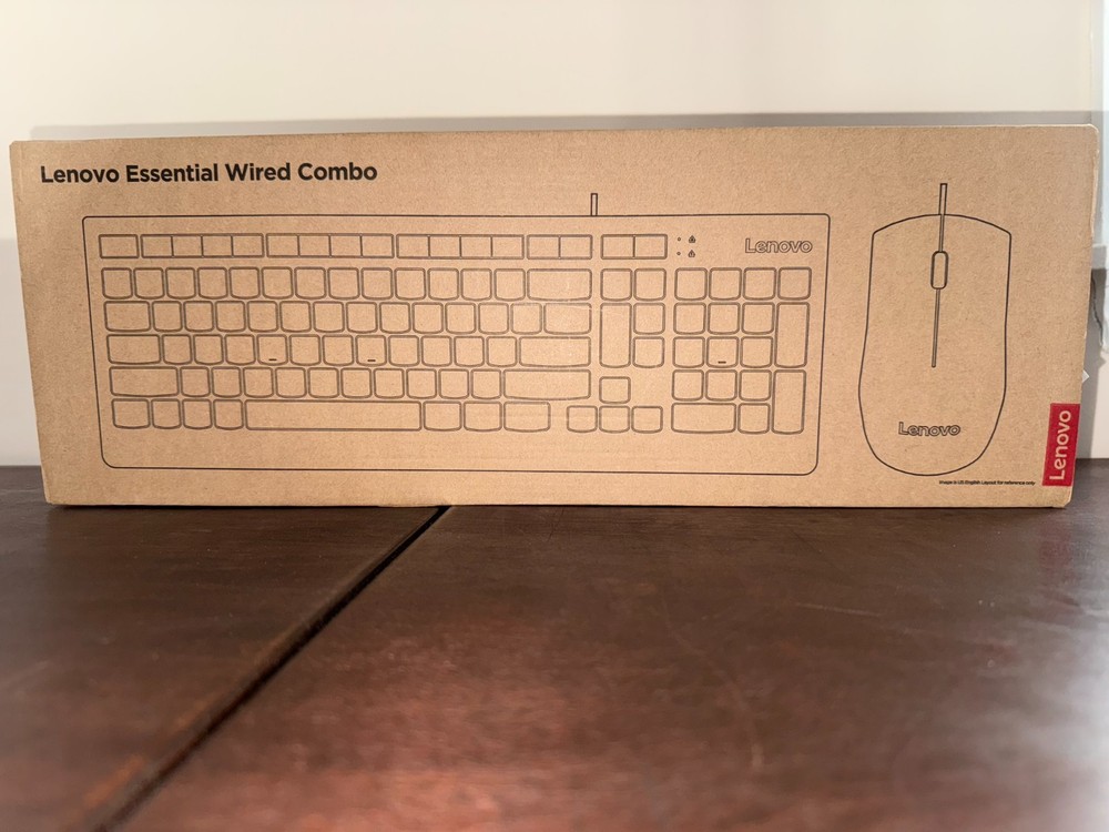 Lenovo Essential Wired Keyboard & Mouse Combo US English