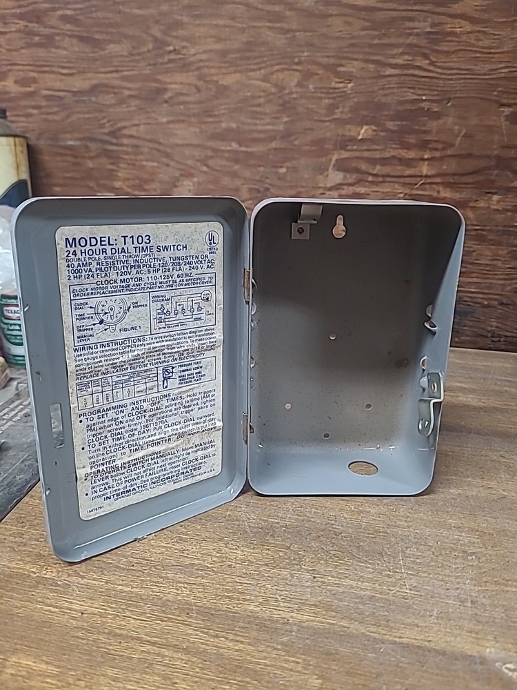 Intermatic Timer Time Switch EMPTY Enclosure Panel Box