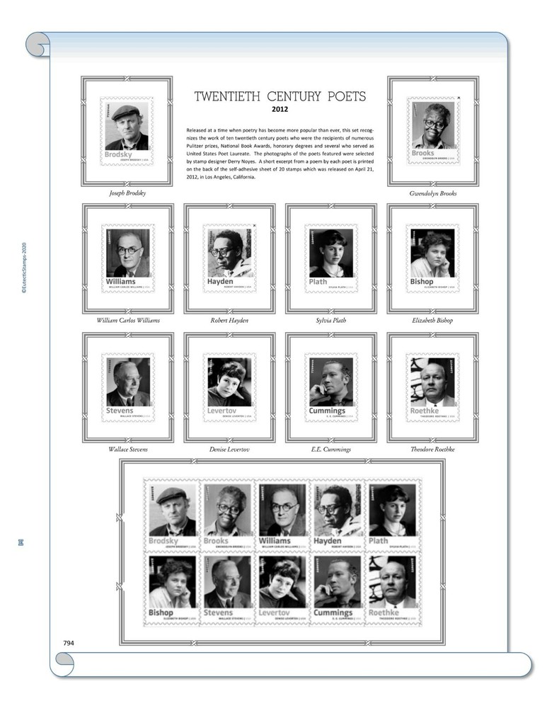 2012 U.S. Commemorative Singles COMPLETE Supplement (White Ace Alternative)