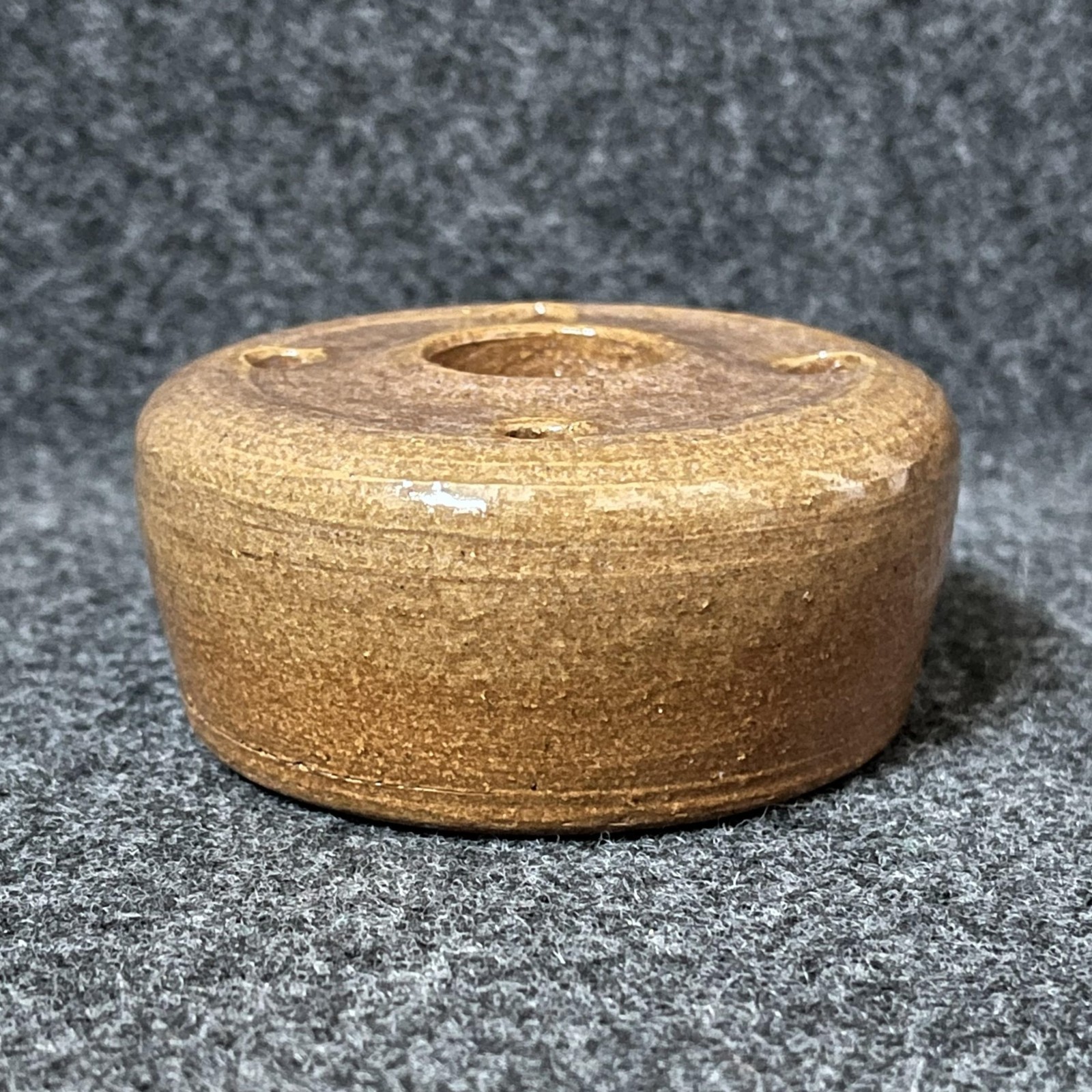 Handmade Art Pottery Inkwell Clay Small Vintage