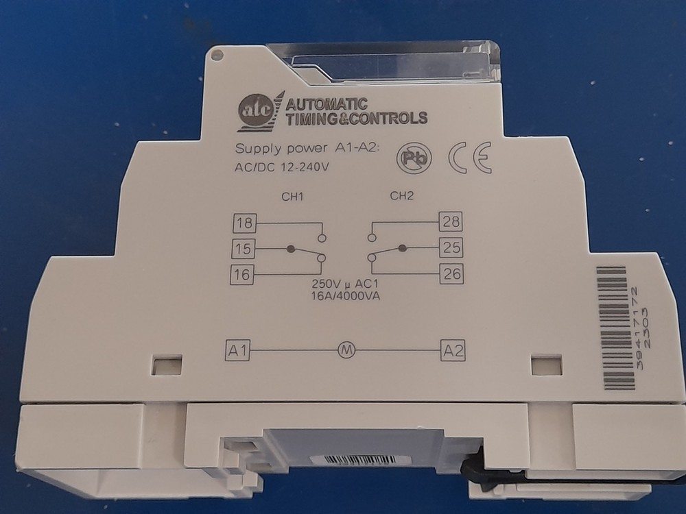 7DT-2CH 7 Day, Weekly Digital Timer Control, 250 VAC, 24 VDC