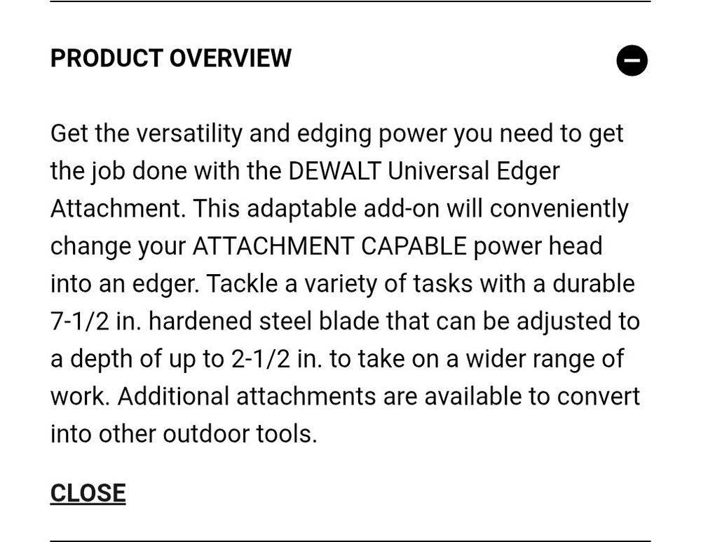 DeWalt Universal Attachment System Edger Attachment DWOAS4ED