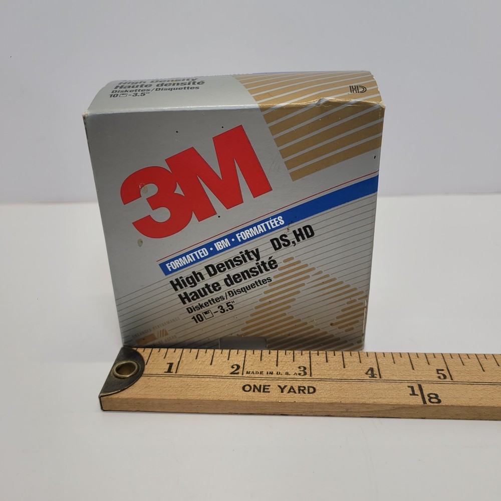 6 3M 3.5" DS HD Diskettes Open Box Unused