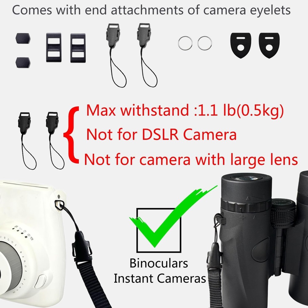 Camera Neck Strap Thin,Binocular Strap with Neoprene Padding,Camera Lanyard,Digi