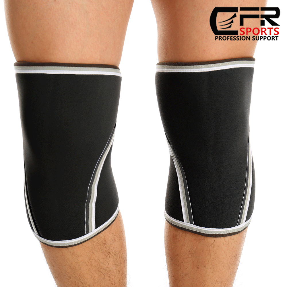 Knee Sleeves 7mm (1 Pair) Support For Weight Lifting Wraps & Straps Compression