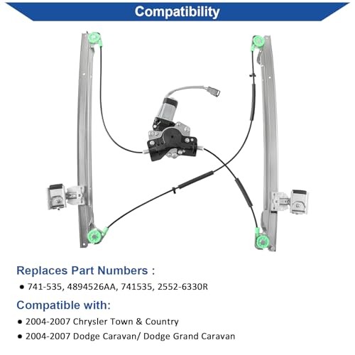 741-534 Power Window Regulator with Motor Compatible Front Left Driver Side