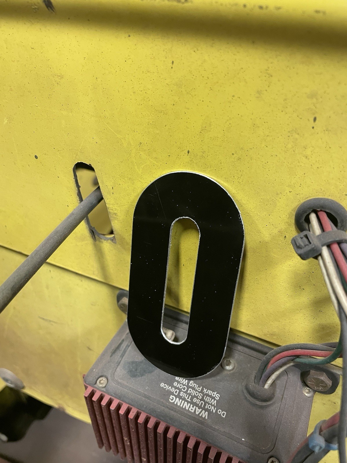 Throttle Linkage Firewall Plate - Hole Cover - Black Aluminum - IMCA NHRA