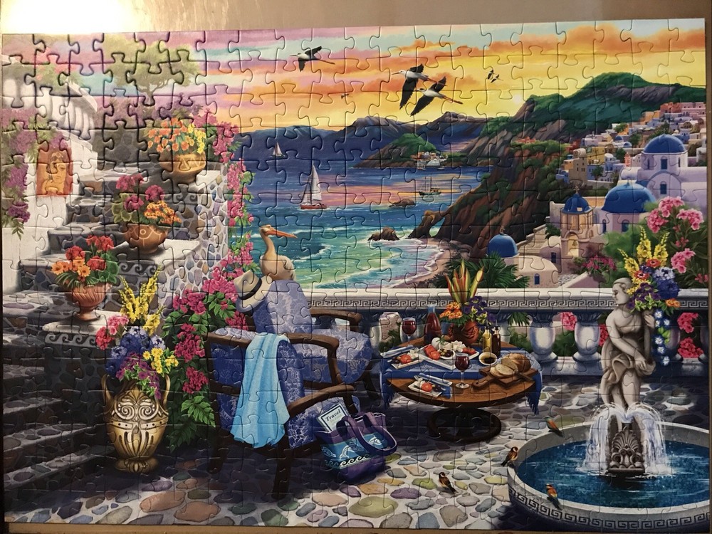 Ravensburger Santorini Sunset Large Format Jigsaw Puzzle (300pcs) COMPLETE