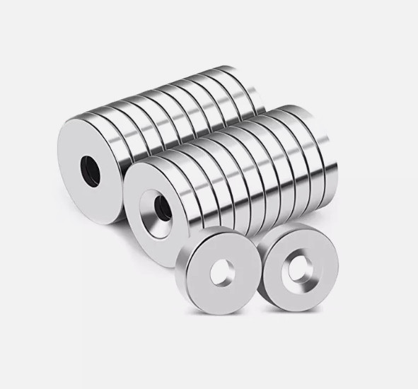 Countersunk Ring Round Disc Strong Magnet N35 Rare Earth NdFeB Magnet With Hole