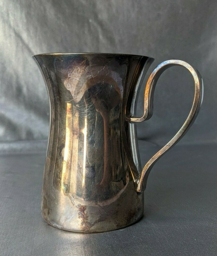 ITALY SILVER PLATED CREAMER SERVER. HALL MARKS ON BOTTOM