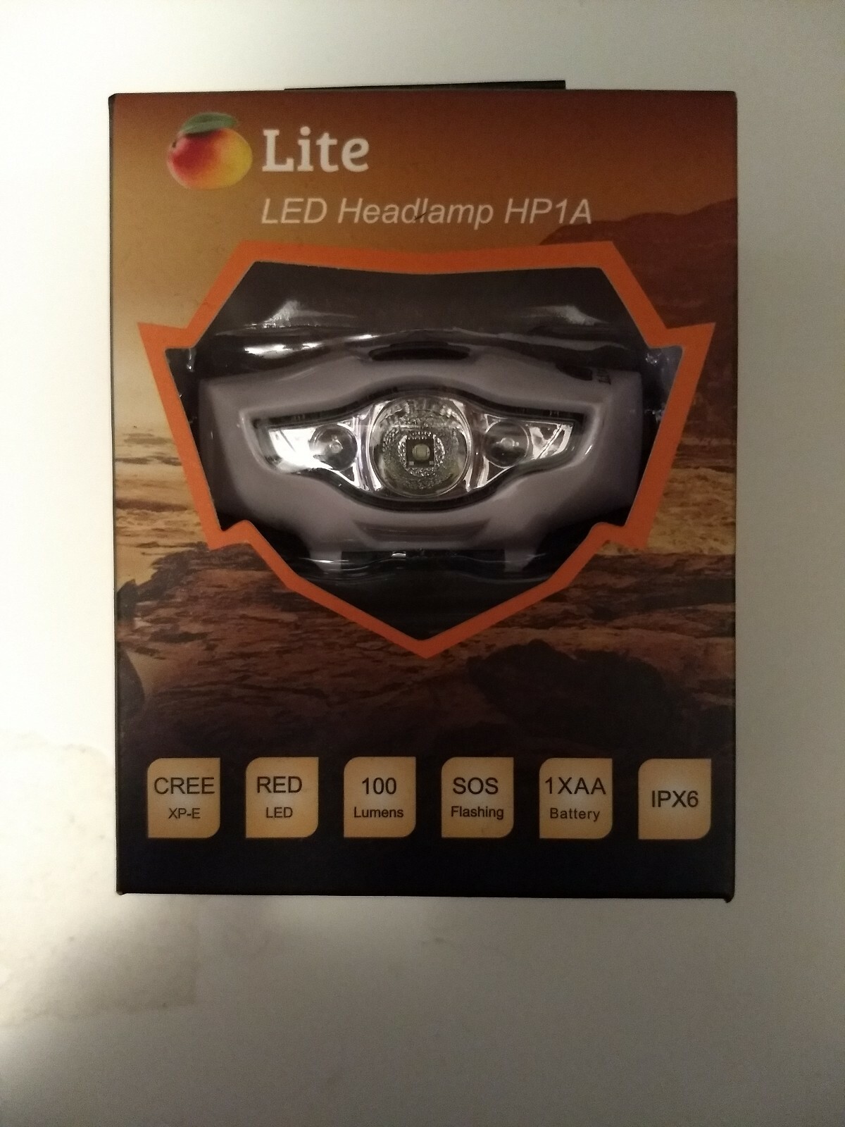 100+ Lumens AA Headlamp, Cree XP-E LED Headlight, White, Camping, Red