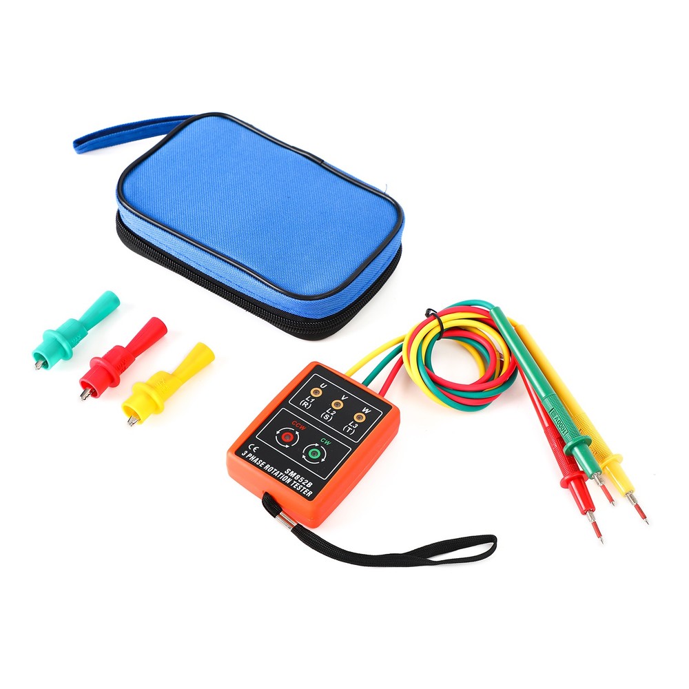 3 Phase Sequence Rotation Tester LED Indicator Detector Meter Checker SM852B
