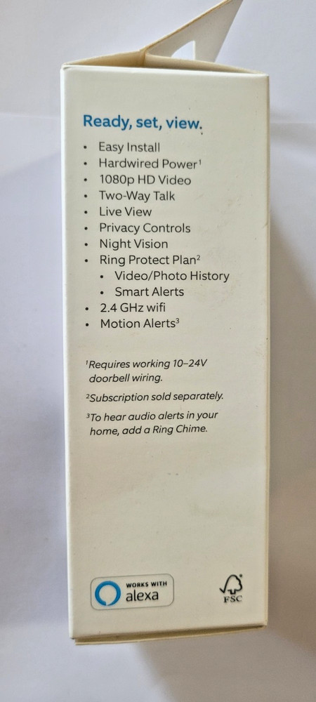 Ring Doorbell Wired, New in box, Sealed